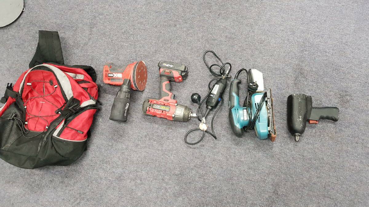 Alleged stolen tools. Picture: South Coast Police District. 
