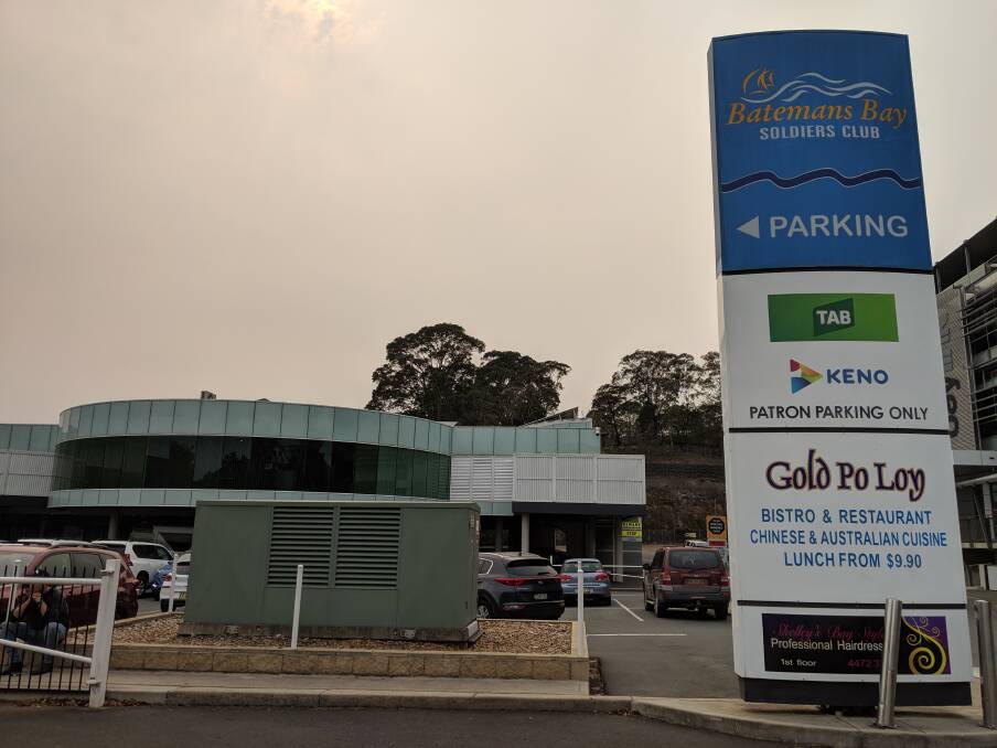 The sky still smoky when the Eurobodalla Bushfire Recovery Centre opened at the Batemans Bay Soldiers Club on January 15. The club has closed due to the coronavirus pandemic, but the recovery centre is open Wednesday - Saturdays.