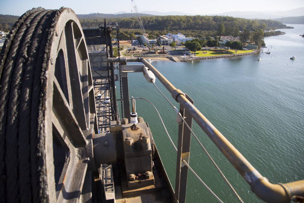 Bird's-eye view of the new Batemans Bay bridge project.