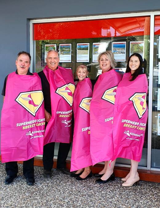 IN THE PINK: Elders Real Estate have registered a team for this year's Mother's Day Classic. Greg Matthews, Greig Mcfarlane, Kym Bayley, Donna Appleby and Billie Haigh.