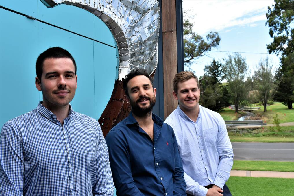 Conor Wilson, Asher Richardson and Cameron Gray are three of four visiting approvers from Inner West Council helping Eurobodalla Shire fast track the recent influx of development applications.