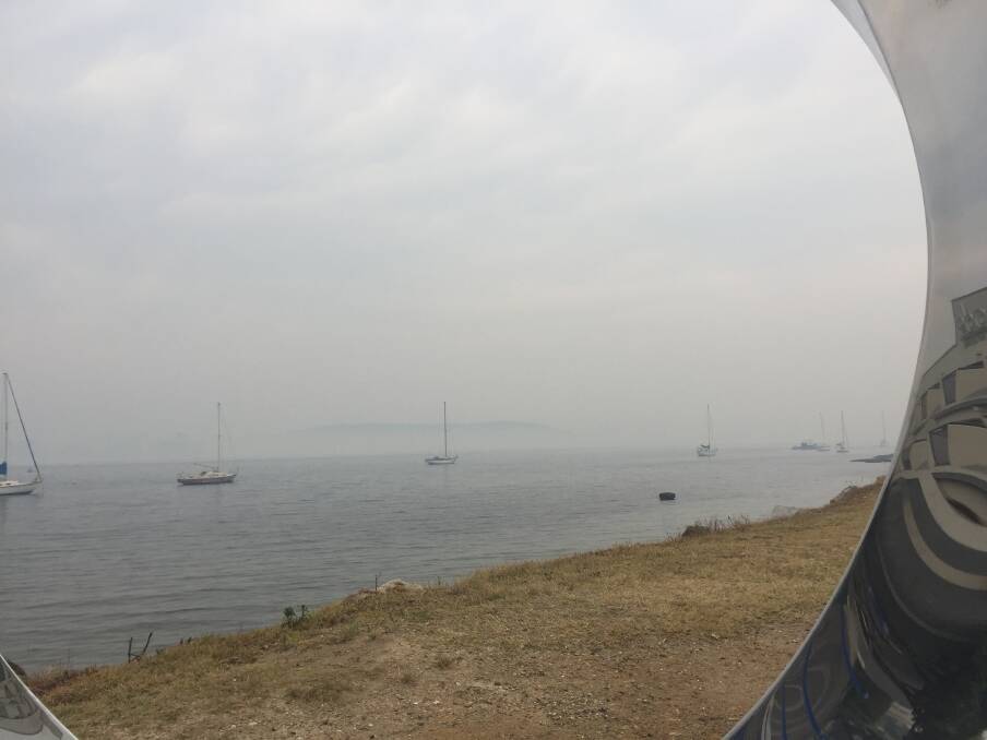 A smoke haze in Batemans Bay on Thursday, December 19. Health experts say poor air quality caused by bushfires may affect breathing of people with respiratory conditions.