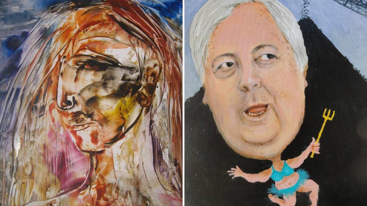 Keedah Throssell's 'The Hangover' and Lesley Whale's 'The Coal Fairy'. Their exhibition, 'Like Chalk and Cheese' opens at the Bas in Moruya, on Friday night, July 12. 