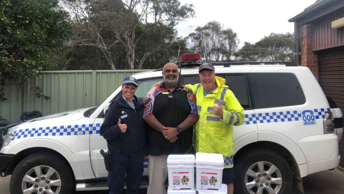 Senior Constable Donna Clarke, South Coast Police District Aboriginal Community Liaison Officer Eddie Moore and Youth Case Manager Greg Curry.