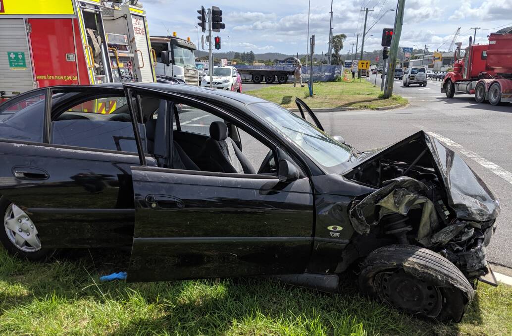 A car was involved in a crash in Mogo and Batemans Bay.