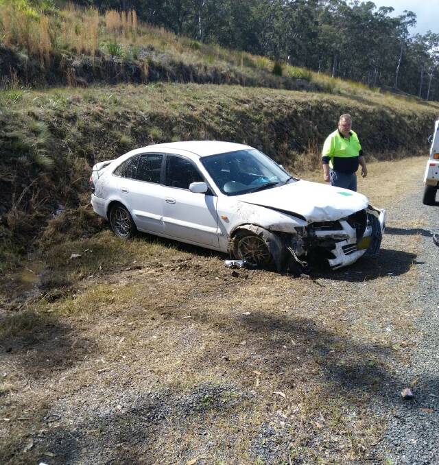 A car crashed on the Kings Highway, North Batemans Bay just before 10am on Thursday, September 19.