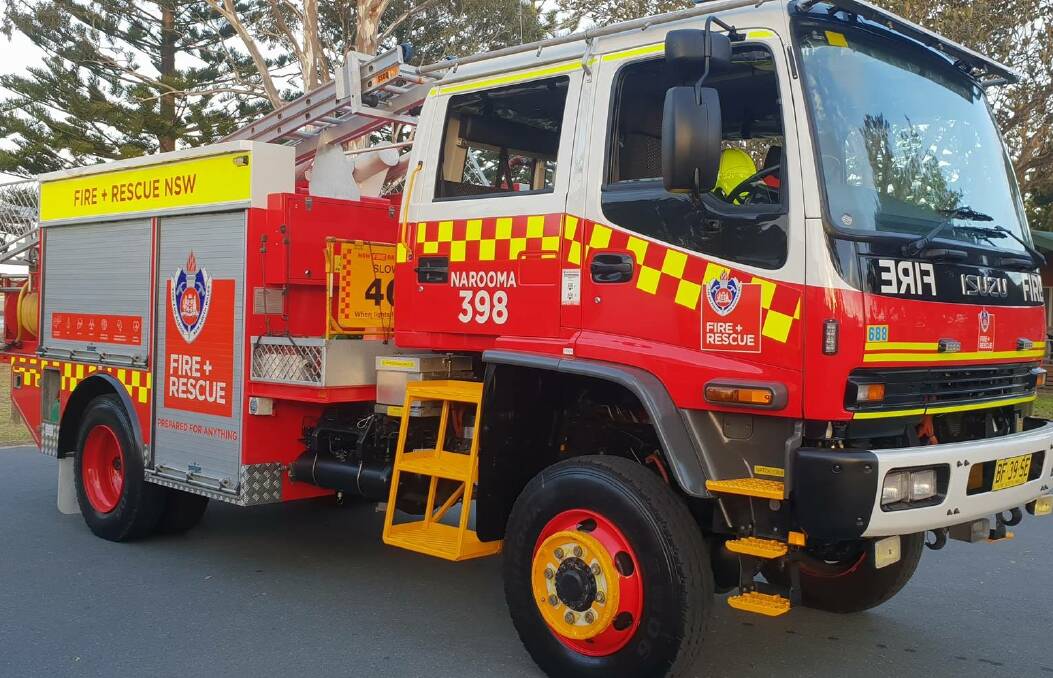 Narooma and Dalmeny firefighters are responding to a structure on fire and bush fire in two separate incidents on Tuesday afternoon, October 1.