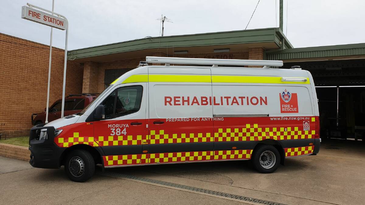 Moruya Fire and Rescue's new rehabilitation van will supply Far South Coast firefighters hot meals, hot and cold drinks, a covered area from extreme elements and an outdoor heater.