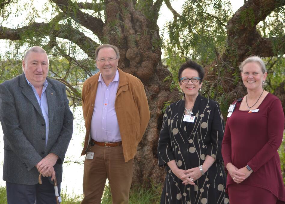 Dr Michael Holland (second from left) with Southern NSW Health District board member Russell Schneider AM, Chief Executive of SNSWHD Margaret Bennett and General Manager Eurobodalla Health Service Lisa Kennedy at Thursday's announcement.