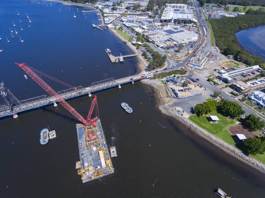 SPECIALIST TECHNOLOGY: The new Batemans Bay Bridge is a step closer to completion after the company awarded the contract for soil treatment has completed a solid foundation. Image: Menard Oceania