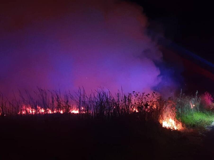 Moruya Fire and Rescue extinguished the grass fire on Thursday, May 23. Picture: Moruya Fire and Rescue.