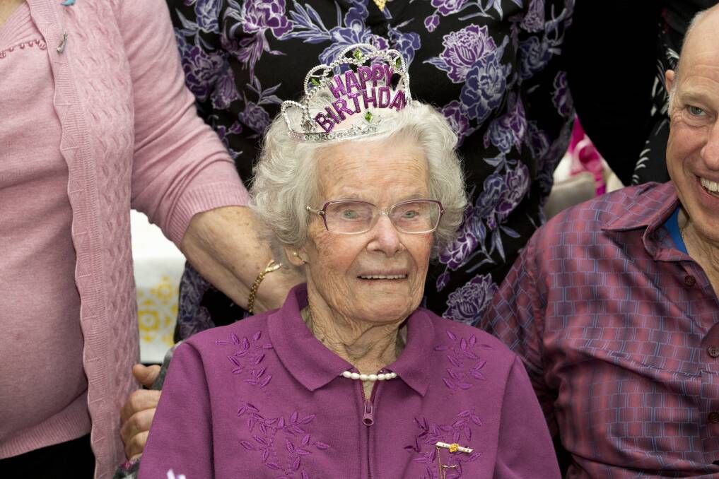 Rita Butcher celebrated 100 years at the Nelligen Hall. She has four children, 12 grandchildren, 27 great grandchildren and 11 great great grandchildren.