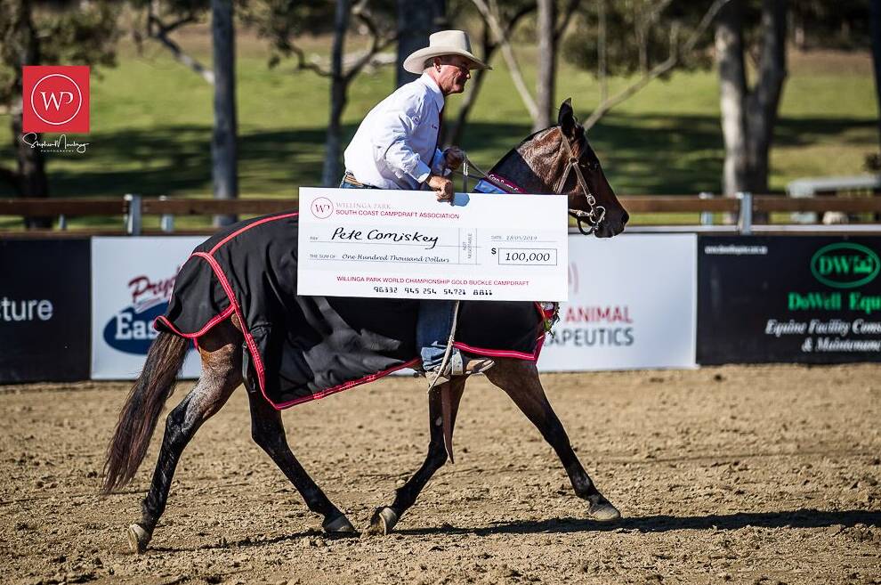 REIGNING CHAMPION: Back-to-back winner Peter Comiskey from Queensland scooped $100,000 at Willinga Park on the weekend. Photo: Willinga Park. 