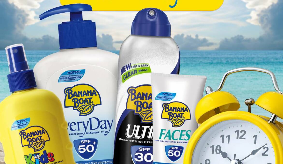 Banana Boat's range of sunscreens. Picture: CONTRIBUTED