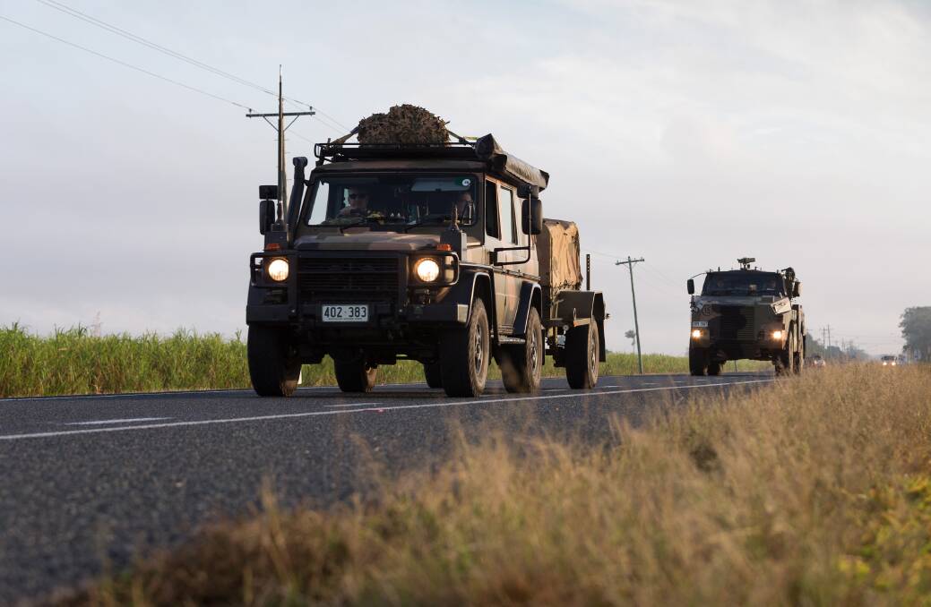 A convoy of 40 army vehicles will travel down the South Coast this weekend as part of a training exercise. Picture by CPL David Said and supplied by Defence Media 