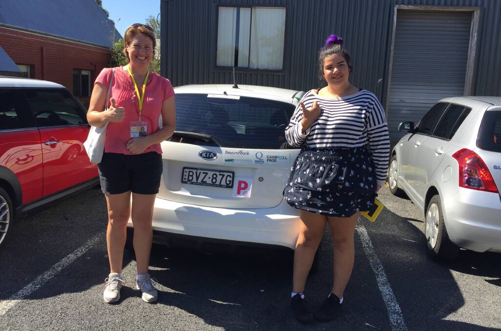 IN GEAR: Summa-Lee McFarlane Potts is the first learner in the Ydrive program to achieve her provisional license. She is pictured with volunteer mentor Annette Greer, who helped Summa achieve the required 120 hours of supervised driving experience.