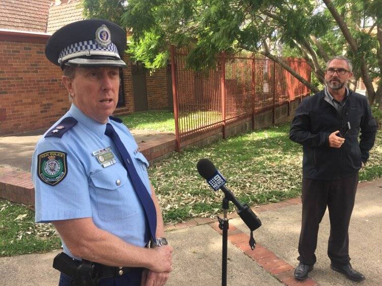 Supt Greg Moore addresses the media on Friday, May 1.