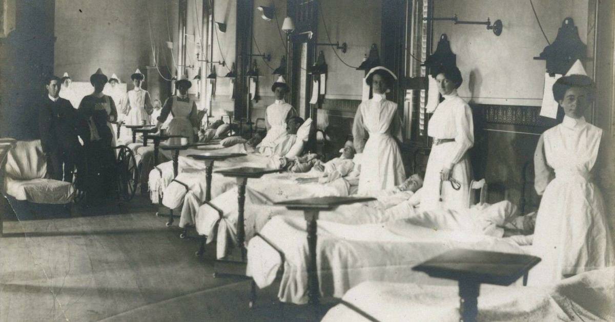 A hospital during World War I.