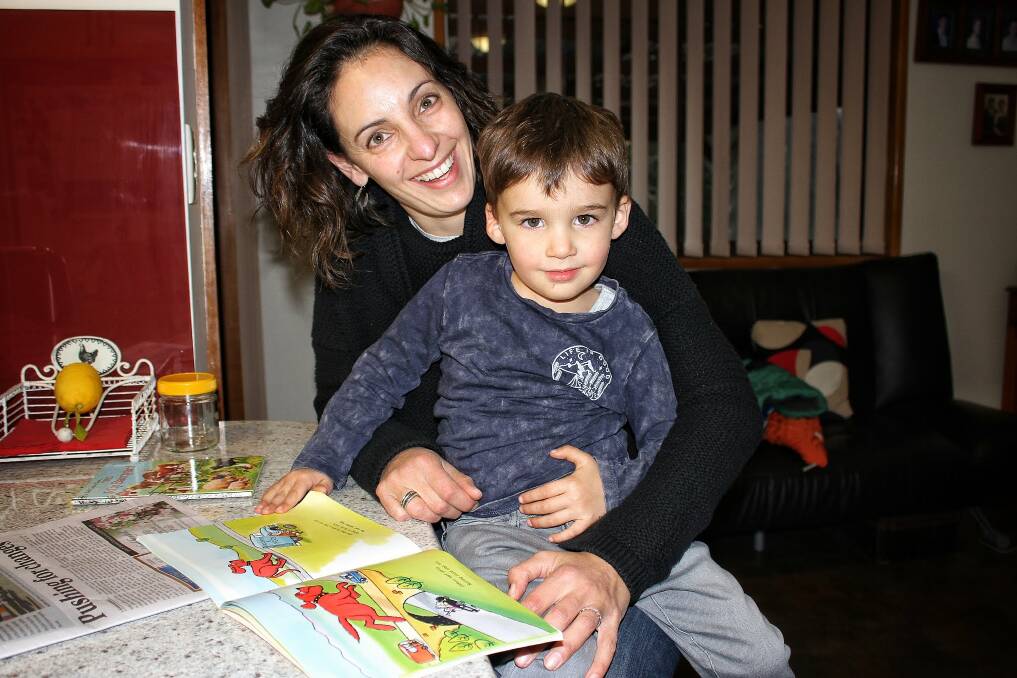 POSITIVE EXPERIENCE: Nicole Collins, of Bega, with her son Lucas. 