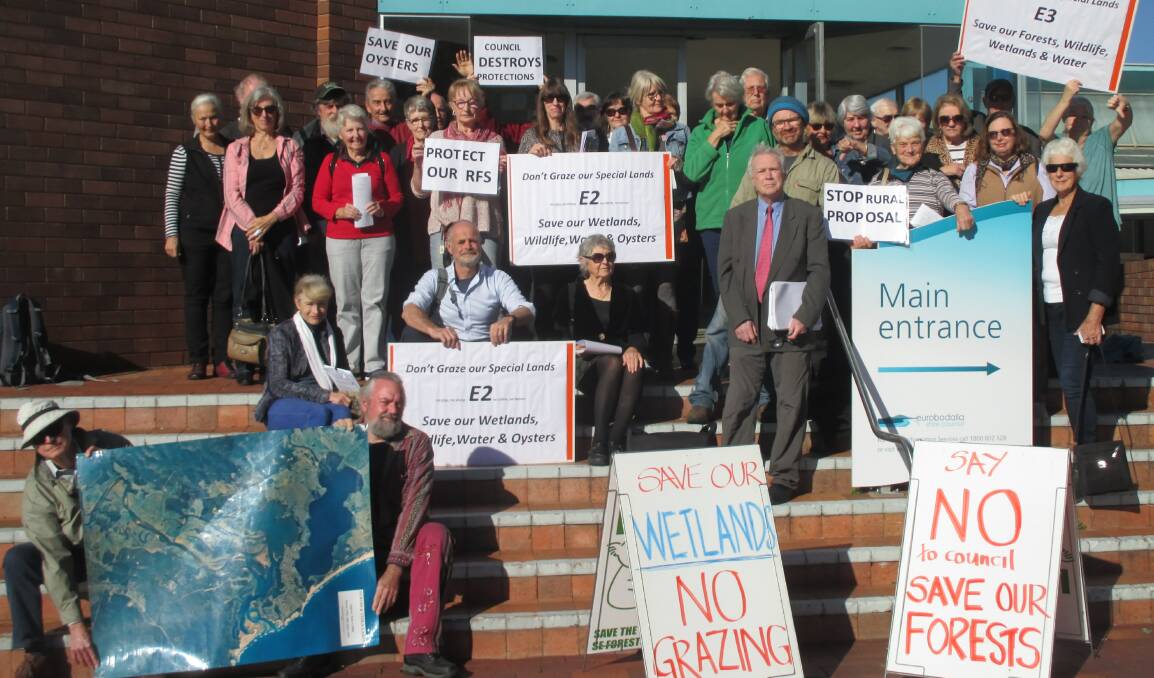 DIVISIVE STRATEGY: Eurobodalla Shire Council was packed with opponents to the Rural Lands Strategy on Tuesday. A motion by Cr Anthony Mayne to defer a planning proposal decision related to the strategy was lost. Photo: Allan Rees.
