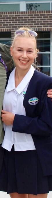 FRESH FACED: Isabella Wall at the St Peters Year 12 graduation.