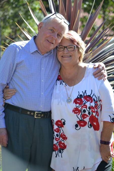 Tina Philip, Order of Australia recipient, and husband Randall Davies. Ms Philip, of Lilli Pilli, received the medal in recognition of her efforts in mental health. 