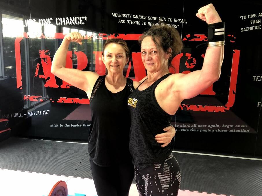 GOLD MEDALS: Jane Mayer and Linda Ivey won the Australasian CrossFit Masters Games at the Gold Coast on Saturday, September 29.