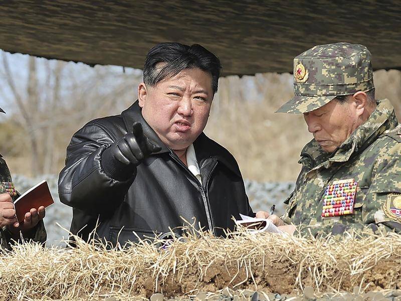 Kim Jong-un has reportedly overseen simulation drills involving nuclear counterattack posture. (AP PHOTO)
