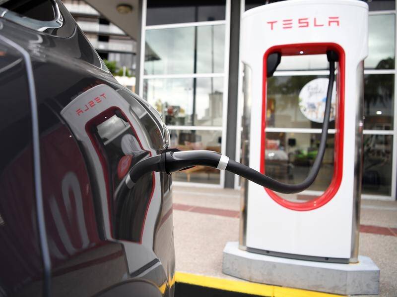 Tesla sold almost 3400 cars in Australia during August as electric vehicle sales soar. (Dan Peled/AAP PHOTOS)