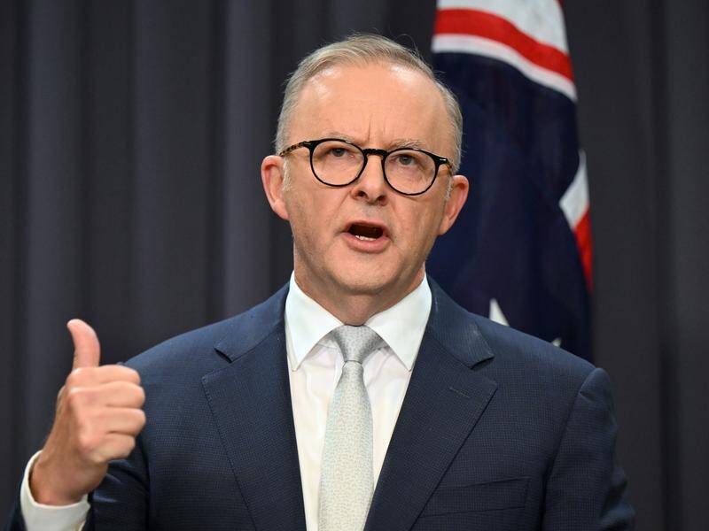 Prime Minister Anthony Albanese is spruiking tax cuts ahead of the Dunkley by-election. (Lukas Coch/AAP PHOTOS)