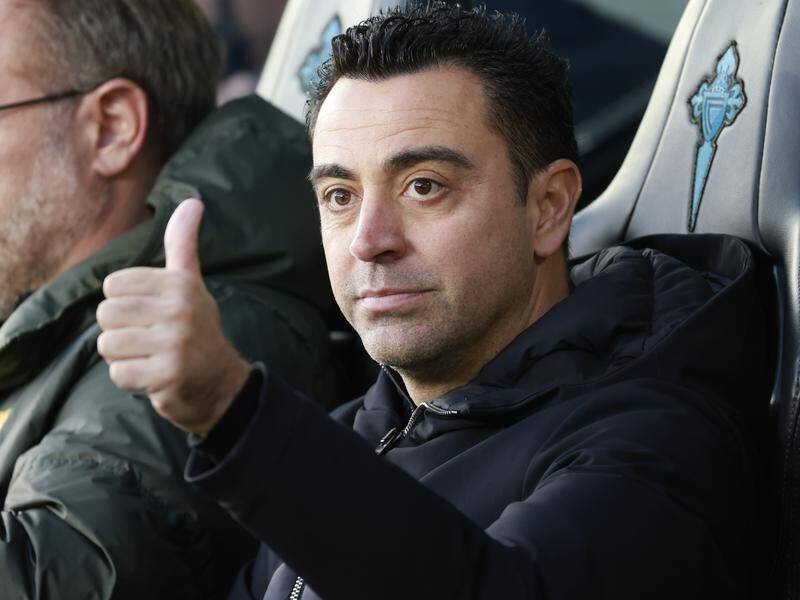 Xavi will remain as Barcelona coach until the end of the 2024/25 season. (EPA PHOTO)
