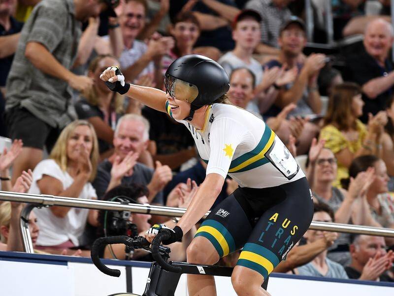 Georgia Baker has hailed what she believes will be an exciting future for Australian cycling. (Dan Peled/AAP PHOTOS)