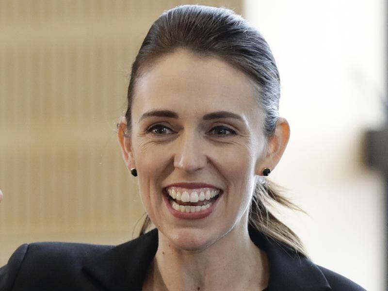 Jacinda Ardern's governing Labour party remains on track for a second term, according to a poll.