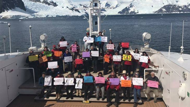 A Women's March protest was even held in Antarctica. Photo: Linda Zunas/ @lindazunas