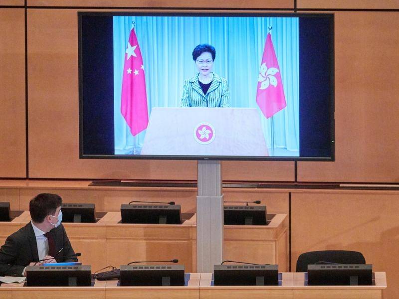 Hong Kong leader Carrie Lam defended China's new security law at the UN Human Rights Council.