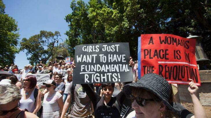Women of all ages and walks of life took part in the Sydney march. Photo: Fiona Morris