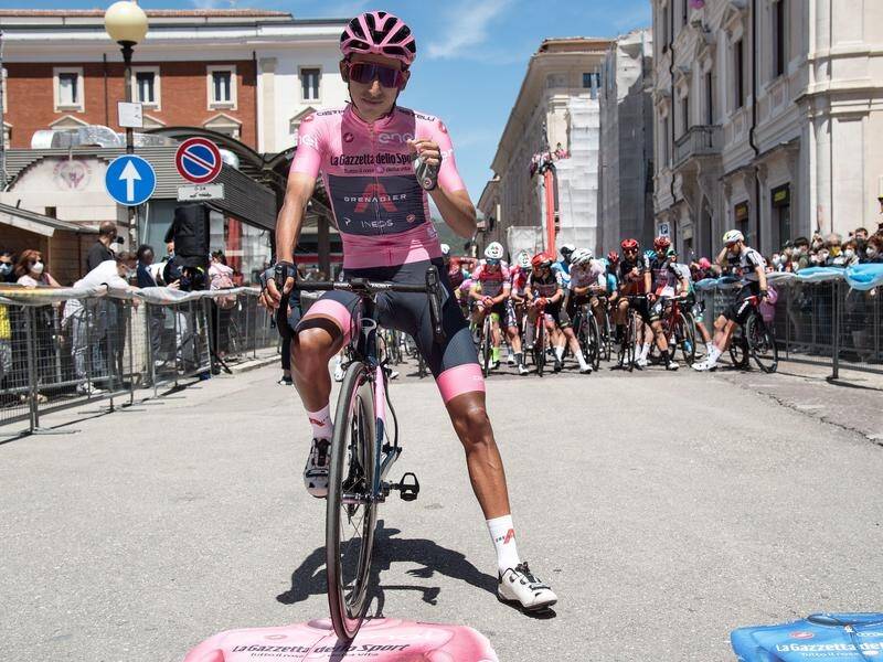 Egan Bernal is ahead of the start of the 10th stage of the 2021 Giro d'Italia race.