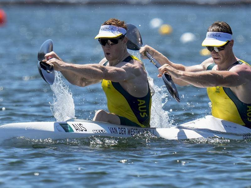 Aussies Tom Green and Jean van der Westhuyzen produced the fastest time in Olympic K2 1000 heats.
