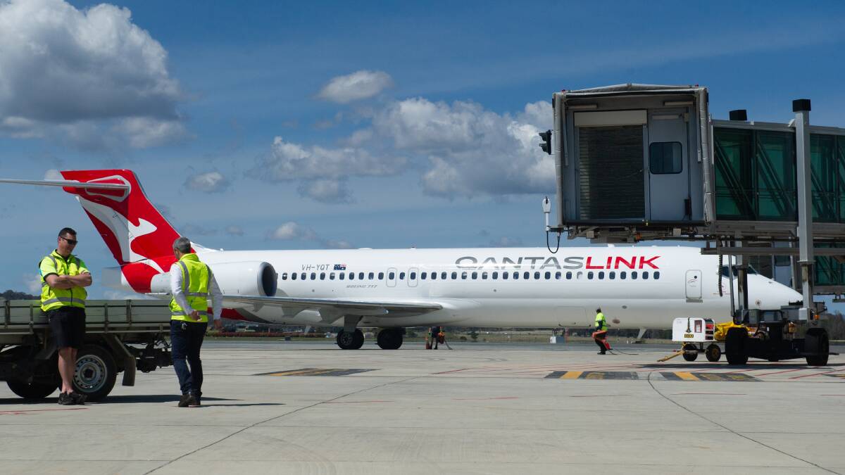 The old: Boeing 717 at Canberra Airport. Picture by Elesa Kurtz
