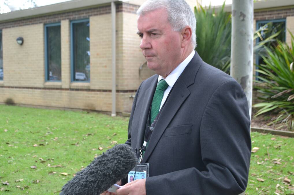 PRESS CONFERENCE: Far South Coast Police Commander Detective Superintendent Peter O’Brien said police stopped the vehicle after receiving information from ACT Police.