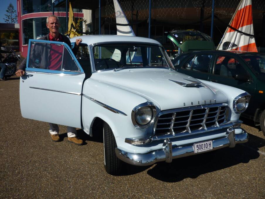 Brian Gillis, of Batemans Bay, with his 1959 Holden FC. 