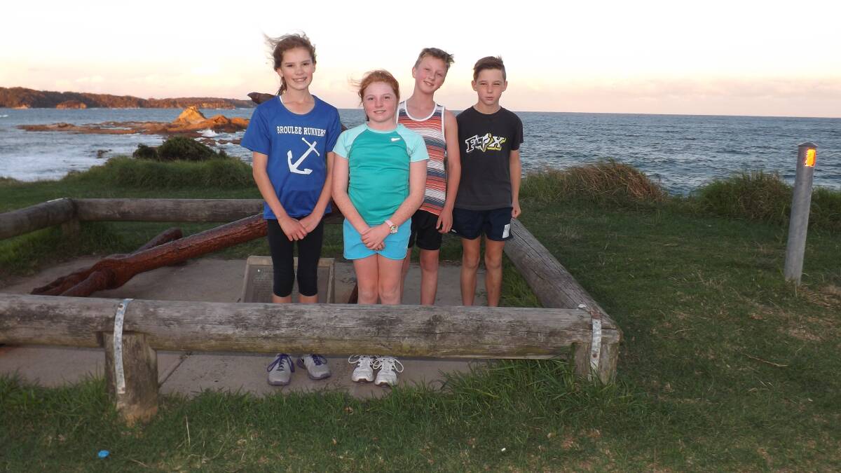 Broulee Runners' Shayne Hargraves, Abbey Colbourne, Max Motyka and Jake Walker-Tully.

