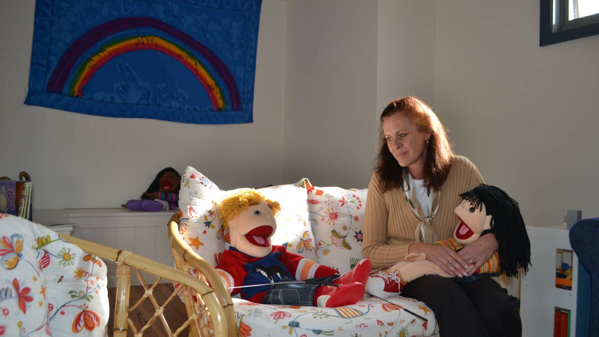 SAFE PLACE: Anglicare Action OOHC Manager Dane Cowell, nursing therapy puppets, hopes Cassie’s Place in Moruya remains a strong force in the Far South Coast.