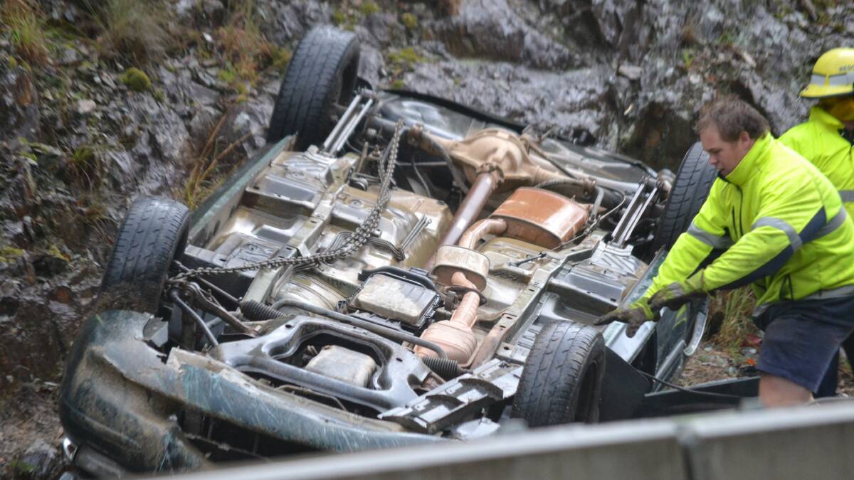 MAD MILE: One of two single-vehicle crashes on the ‘mad mile’ south of Batemans Bay last week.
