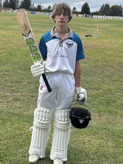 Flynn Dunn starred for the Batemans Bay u16 mixed side, scoring 56 runs. Picture supplied. 