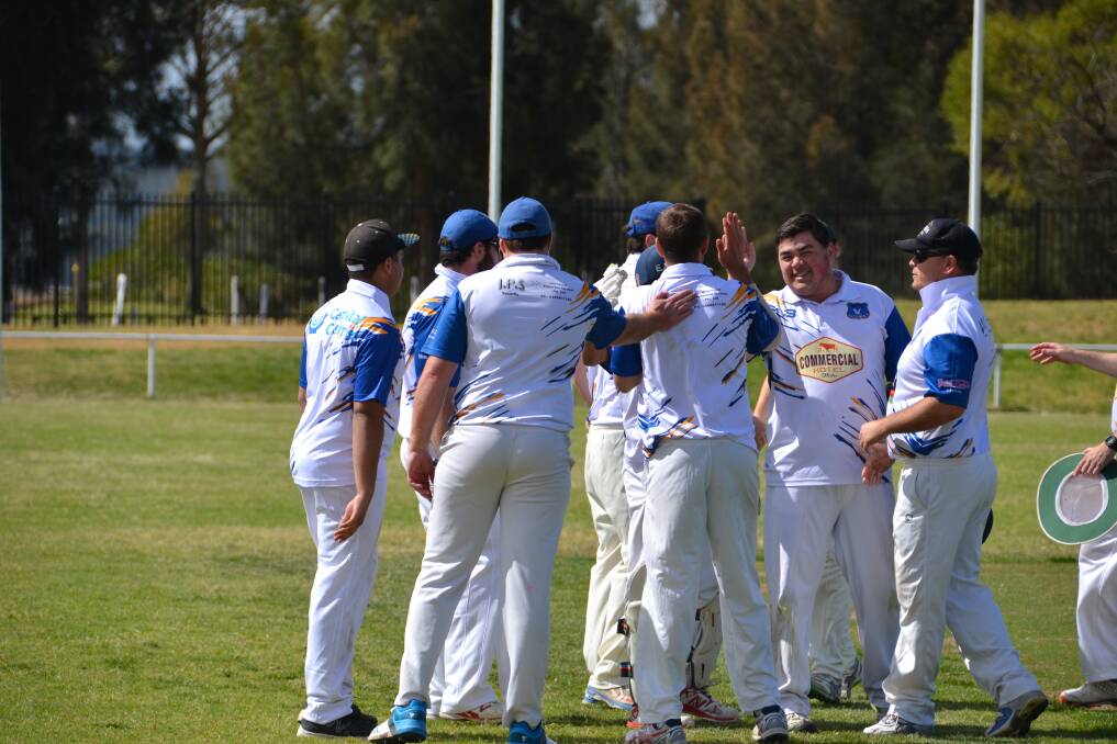 WINNERS: Ulladulla United celebrate during their victory over the Batemans Bay Cricket Club.