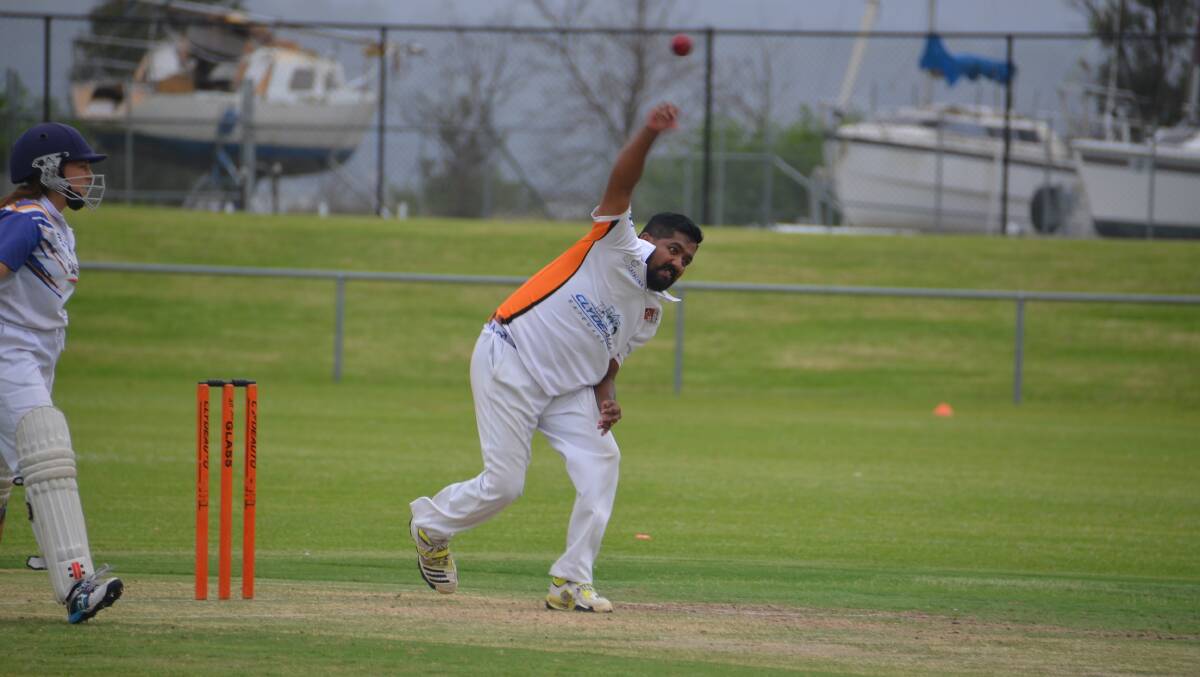 COP THIS: Praveen Varghese finished with figures of 3-39 in Batemans Bay's second-grade win over Ulladulla United.