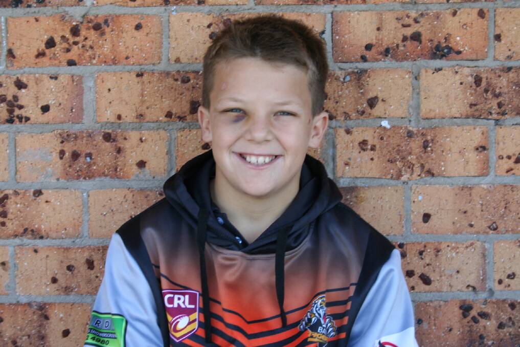 YOUNG GUN: Jed Forrest, sporting a shiner from his rugby league efforts, has been named in the NSW squad for the Under 12s Rugby League Championships in Adelaide.