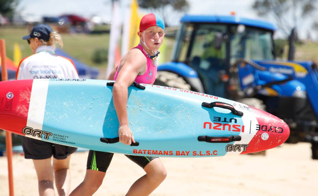 CHAMPION: Jackson Blake was one of the stars of the 2018 Envirobank NSW Country Surf Life Saving Championships, winning two golds and a bronze. Picture: SLSNSW.