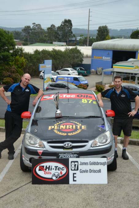 MARATHON EFFORT: James Goldsbrough and Gavin Driscoll raced their Hyundai Getz to a third place finish in the Compact Class at the Hi-Tec Oils Bathurst Six Hour Race.